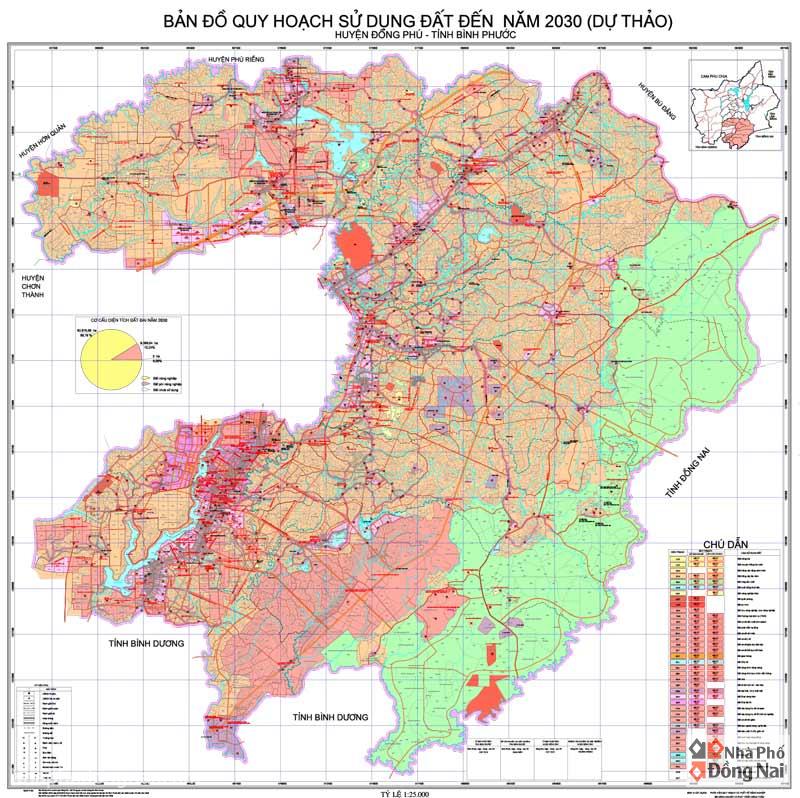 Bản Đồ Quy Hoạch Sử Dụng Đất Huyện Đồng Phú Đến Năm 2030
