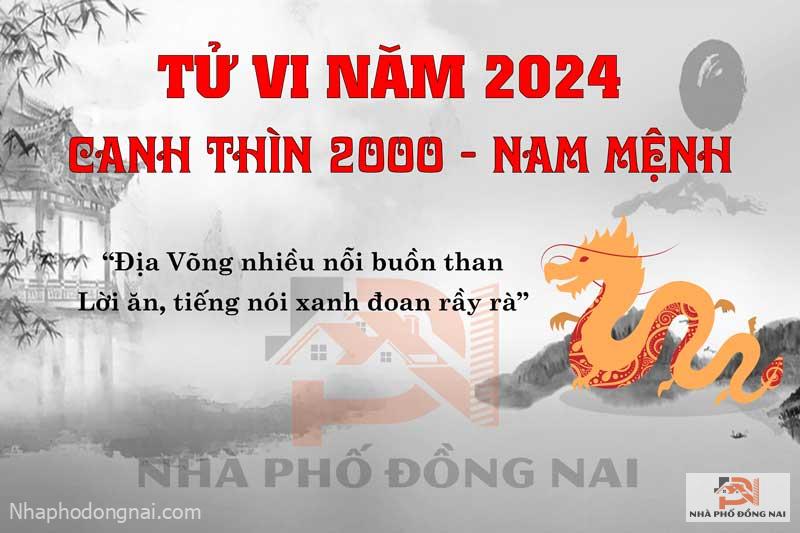 Vận Hạn Năm 2024 Của Tuổi Canh Thìn 2000 Nam Mạng