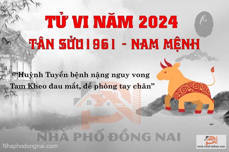 Vận Hạn Năm 2024 Của Tuổi Tân Sửu 1961 Nam Mạng